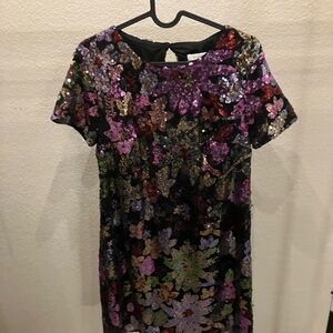 Shiny Nordstrom Rack London Times Women’s Dress size 6 black and multicolored